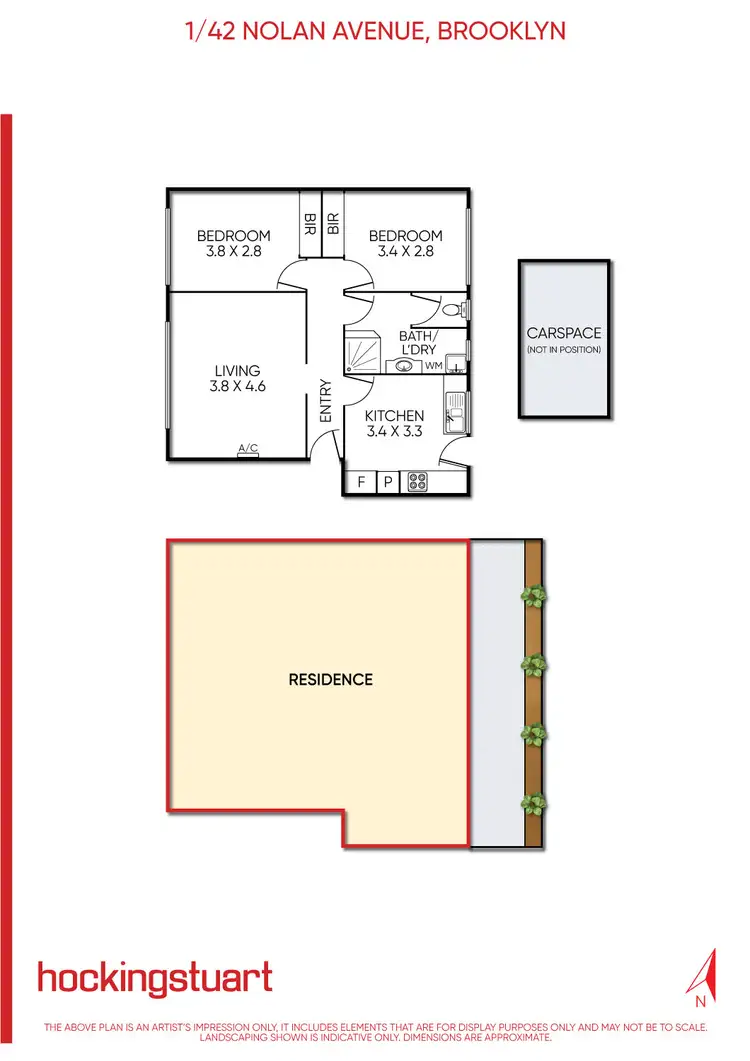 Floorplan of Homely unit listing, 1/42 Nolan Avenue, Brooklyn VIC 3012
