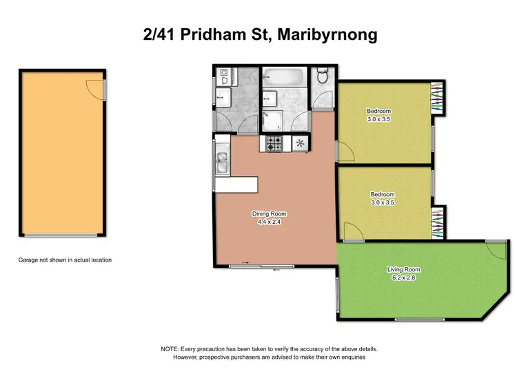 Floorplan of Homely unit listing, 2/41 Pridham Street, Maribyrnong VIC 3032