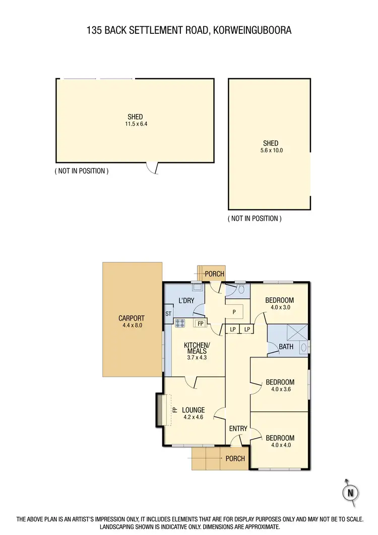 Floorplan of Homely house listing, 135 Back Settlement Road, Korweinguboora VIC 3461