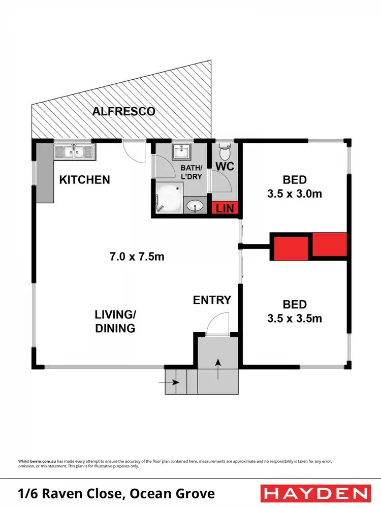 Floorplan of Homely house listing, 6A Raven Close, Ocean Grove VIC 3226