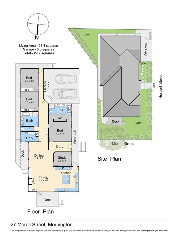 Floorplan of Homely house listing, 27 Morell Street, Mornington VIC 3931