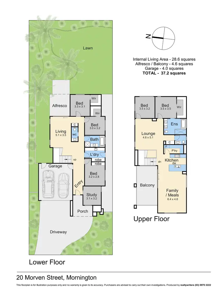 Floorplan of Homely house listing, 20 Morven Street, Mornington VIC 3931