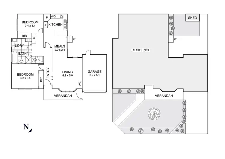 Floorplan of Homely unit listing, 2/78-80 Willesden Road, Hughesdale VIC 3166