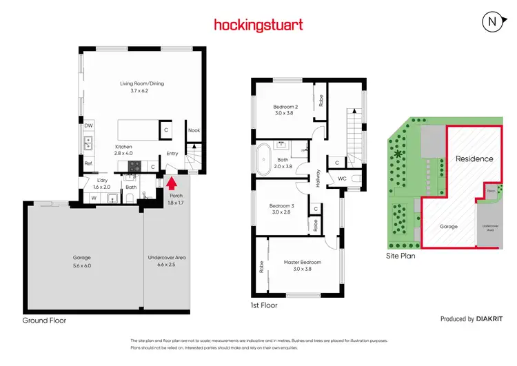 Floorplan of Homely townhouse listing, 2/110 Lower Dandenong Road, Parkdale VIC 3195