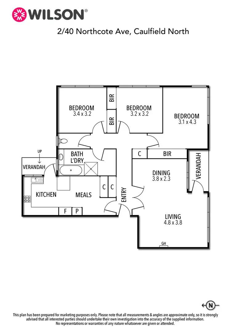 Floorplan of Homely apartment listing, 2/40 Northcote Avenue, Caulfield North VIC 3161
