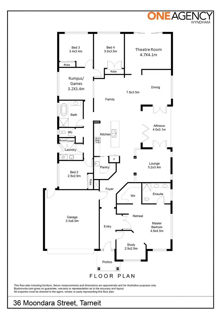 Floorplan of Homely house listing, 36 Moondara Street, Tarneit VIC 3029