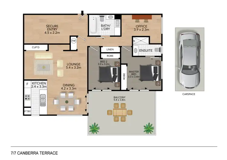 Floorplan of Homely unit listing, 7/7 Canberra Terrace, Kings Beach QLD 4551