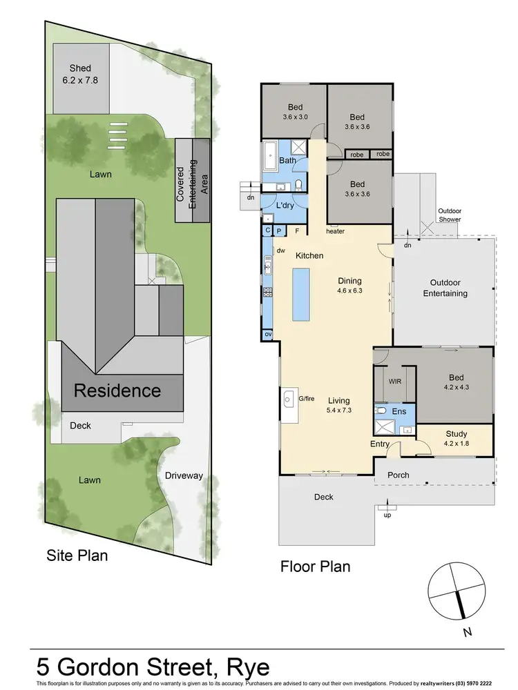 Floorplan of Homely house listing, 5 Gordon Street, Rye VIC 3941