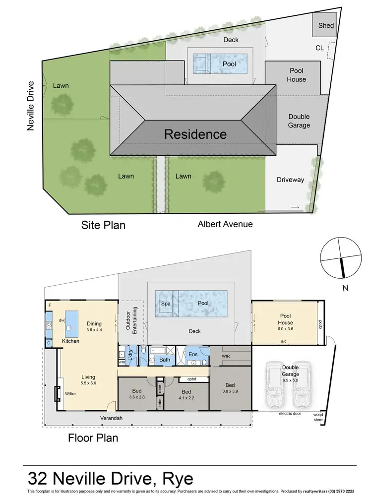 Floorplan of Homely house listing, 32 Neville Drive, Rye VIC 3941