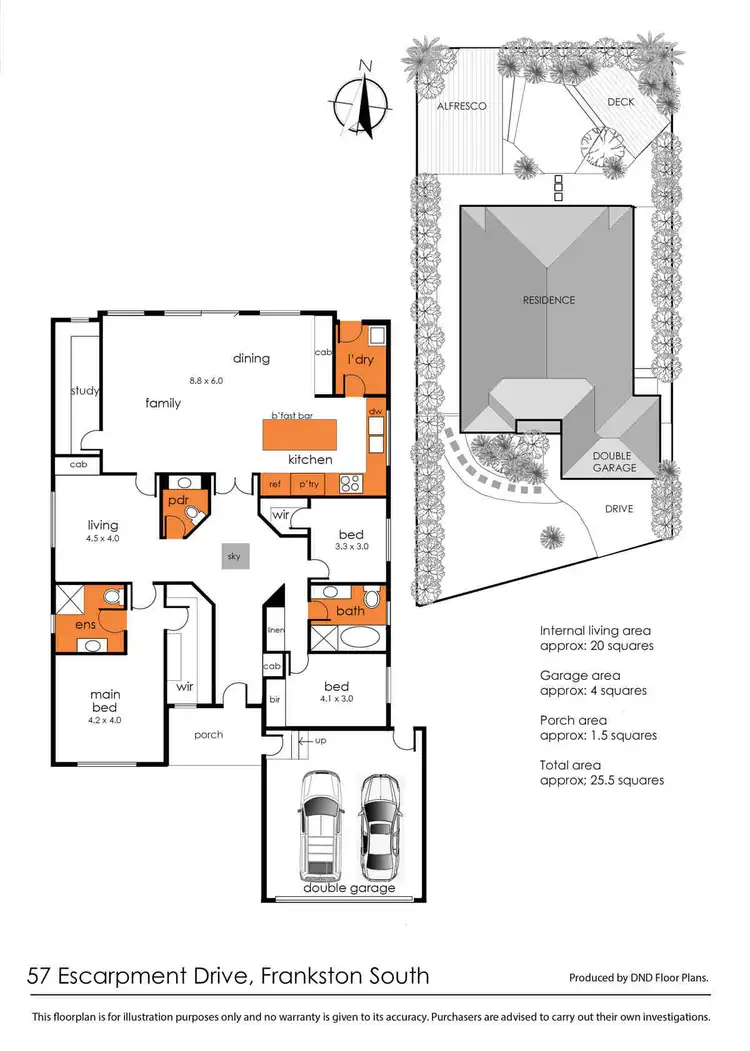 Floorplan of Homely house listing, 57 Escarpment Drive, Frankston South VIC 3199
