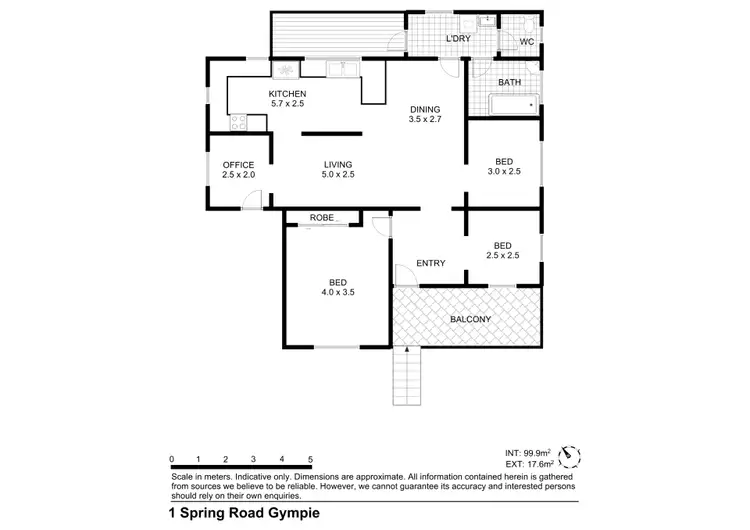 Floorplan of Homely house listing, 1 Spring Road, Gympie QLD 4570