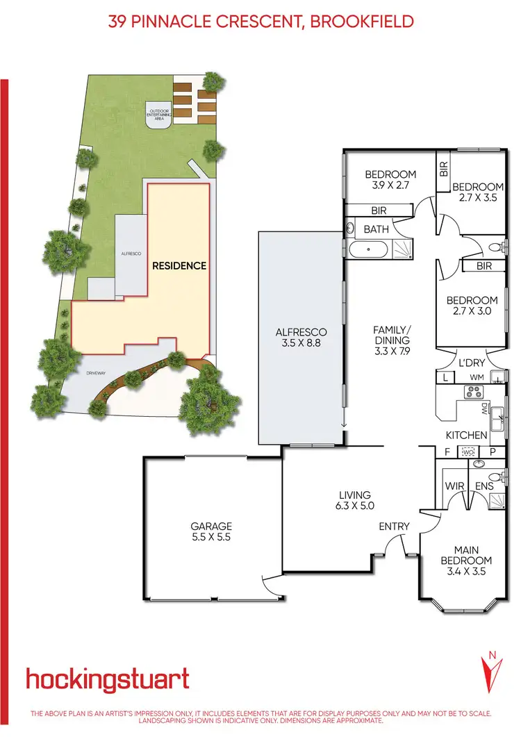 Floorplan of Homely house listing, 39 Pinnacle Crescent, Brookfield VIC 3338