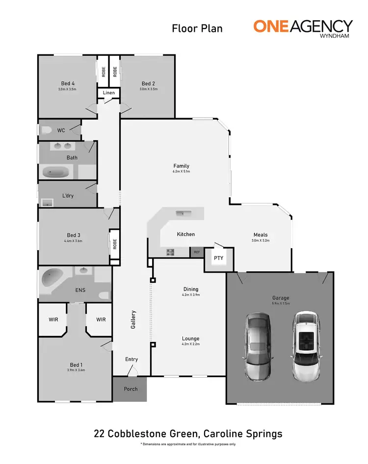 Floorplan of Homely house listing, 22 Cobblestone Green, Caroline Springs VIC 3023