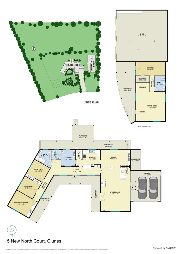 Floorplan of Homely house listing, 15 New North Court, Clunes VIC 3370