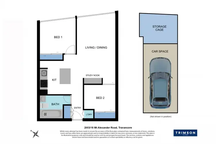 Floorplan of Homely apartment listing, 2003/18 Mt Alexander Road, Travancore VIC 3032