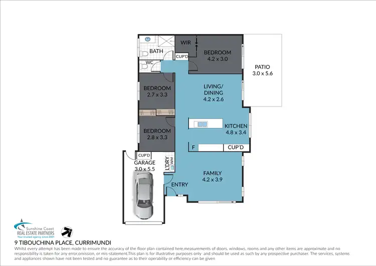 Floorplan of Homely house listing, 9 Tibouchina Place, Currimundi QLD 4551