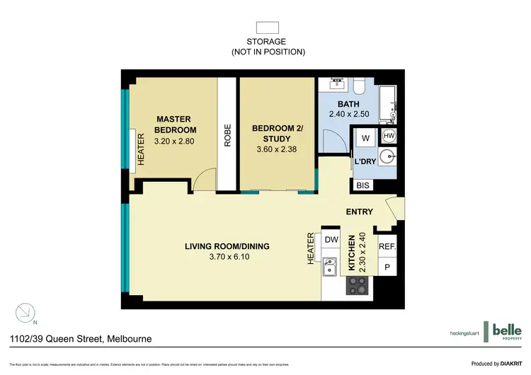 Floorplan of Homely apartment listing, 1102/39 Queen Street, Melbourne VIC 3000
