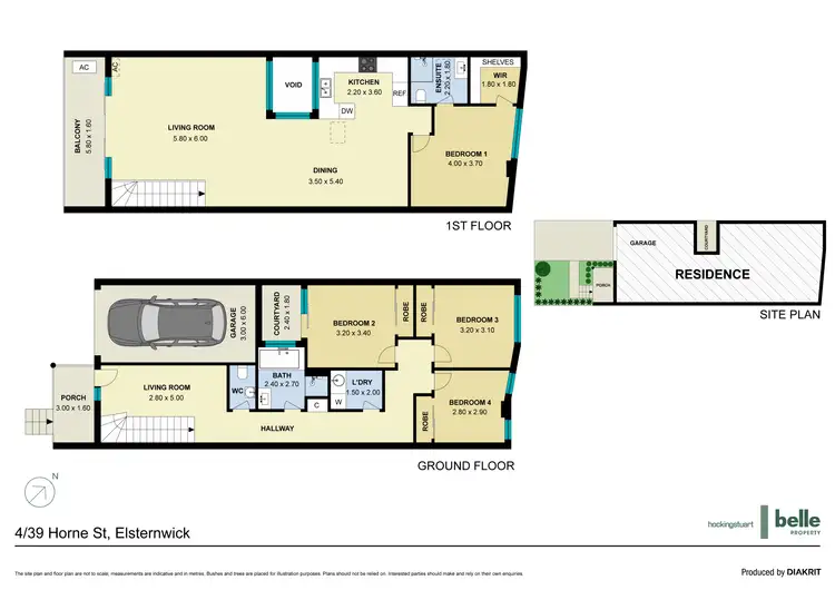 Floorplan of Homely townhouse listing, 4/39 Horne Street, Elsternwick VIC 3185