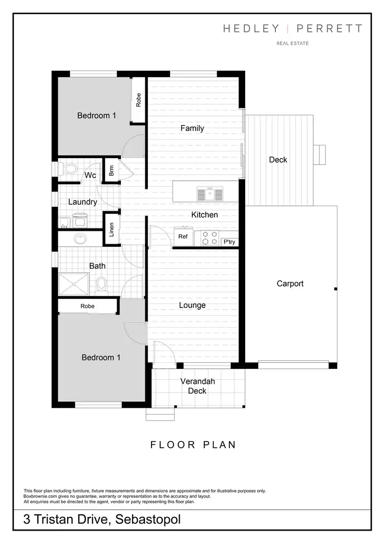 Floorplan of Homely unit listing, 3 Tristan Drive, Sebastopol VIC 3356