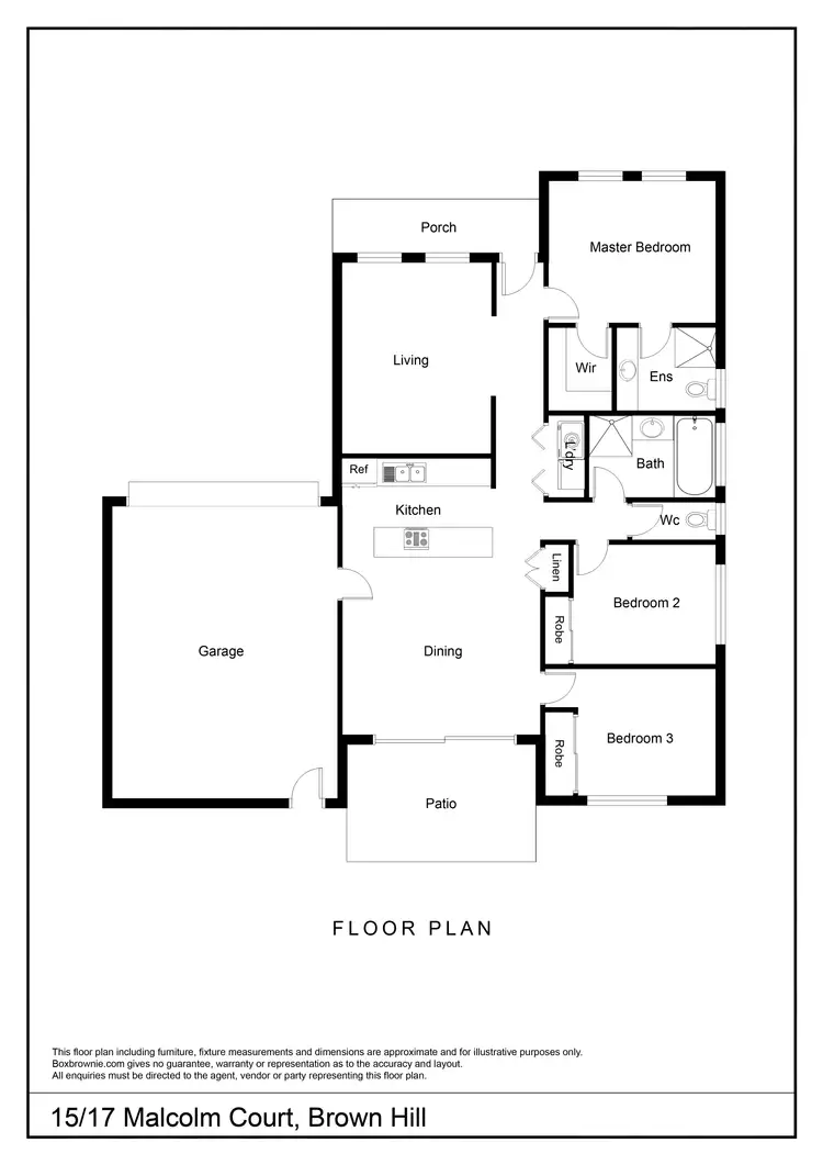 Floorplan of Homely unit listing, 15/17 Malcolm Court, Brown Hill VIC 3350