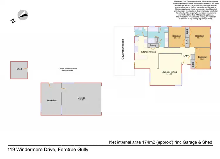 Floorplan of Homely house listing, 119 Windermere Drive, Ferntree Gully VIC 3156