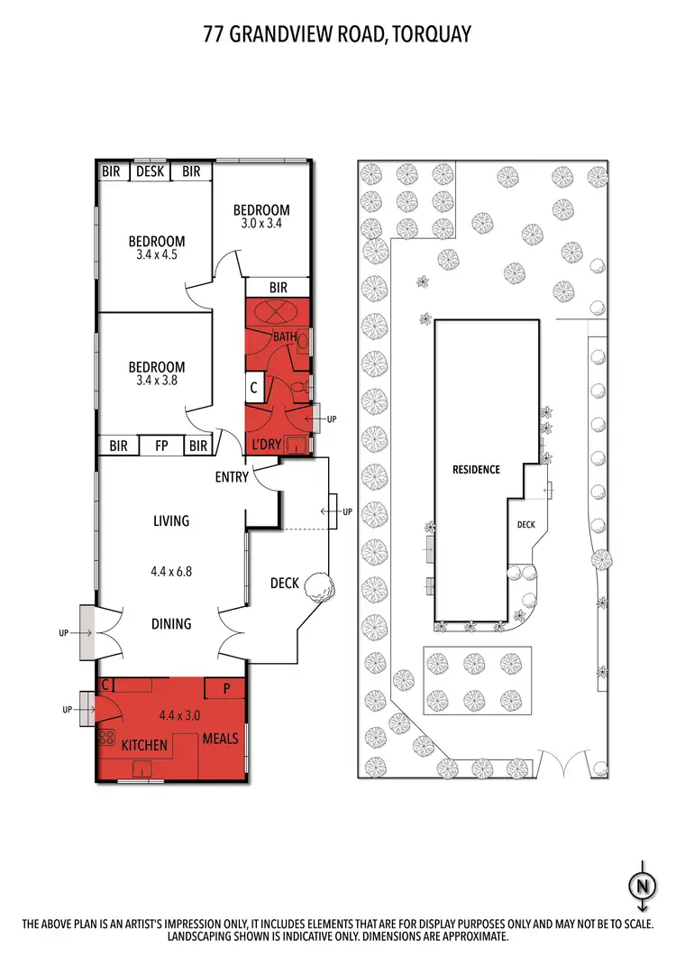 Floorplan of Homely house listing, 77 Grandview Road, Torquay VIC 3228