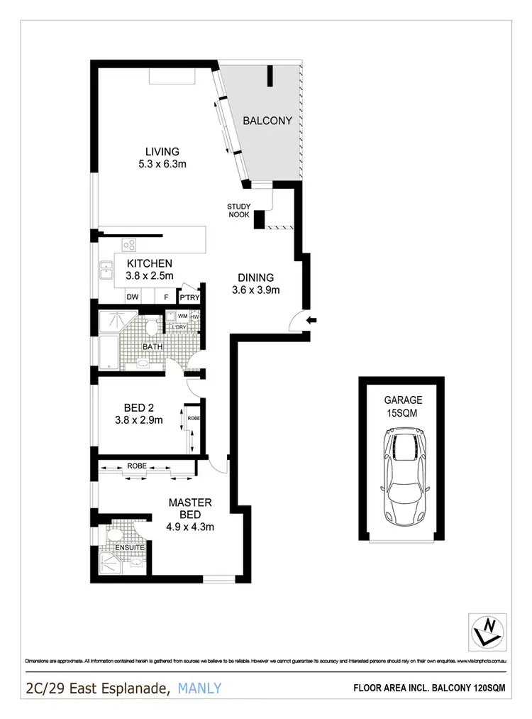 Floorplan of Homely apartment listing, 2C/29 East Esplanade, Manly NSW 2095