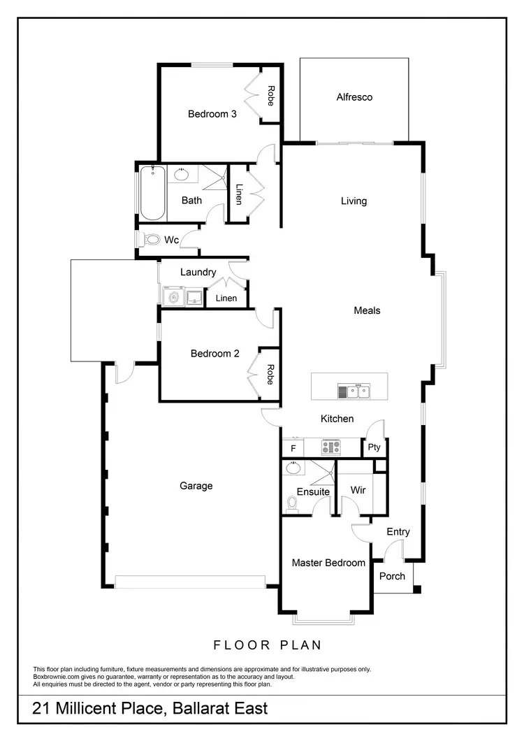Floorplan of Homely townhouse listing, 21 Millicent Place, Ballarat East VIC 3350