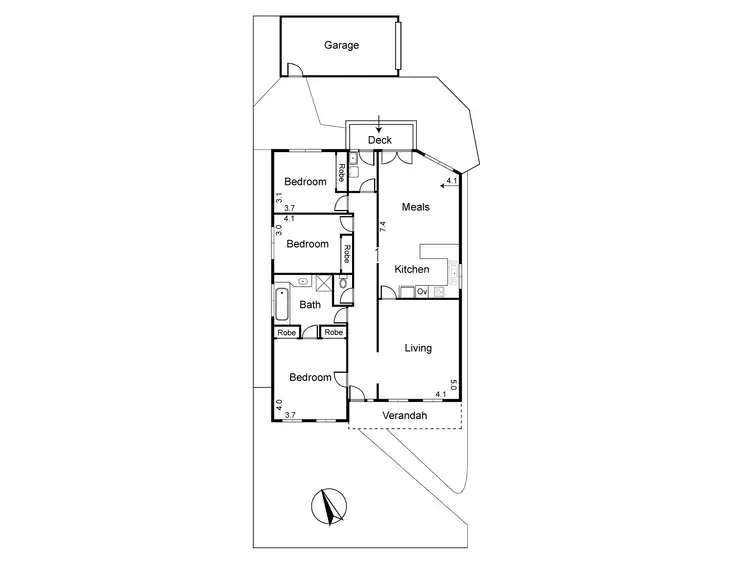 Floorplan of Homely house listing, 1/160 Wood Street, Preston VIC 3072