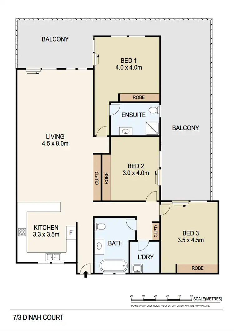 Floorplan of Homely unit listing, 7/3 Dinah Court, Stuart Park NT 820