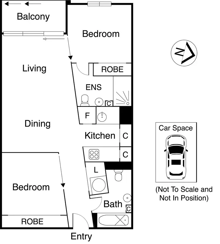 Floorplan of Homely apartment listing, 605/539 St Kilda Road, Melbourne VIC 3004