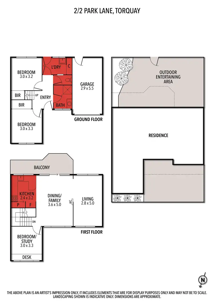Floorplan of Homely townhouse listing, 2/2 Park Lane, Torquay VIC 3228