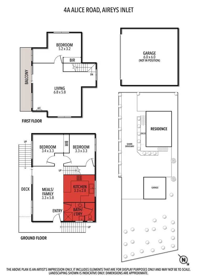 Floorplan of Homely house listing, 4A Alice Road, Aireys Inlet VIC 3231