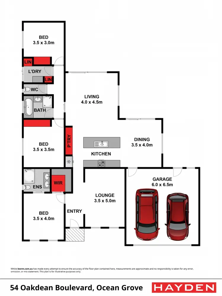 Floorplan of Homely house listing, 54 Oakdean Boulevard, Ocean Grove VIC 3226