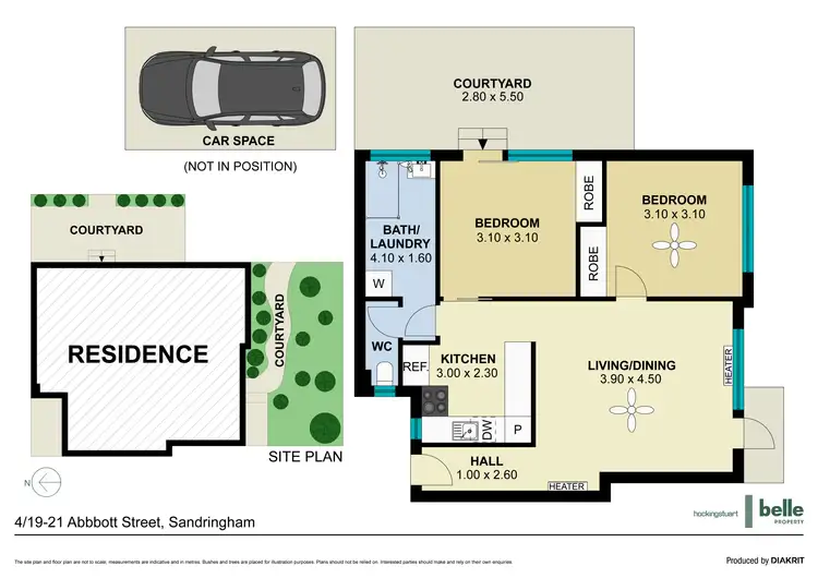 Floorplan of Homely apartment listing, 4/19-21 Abbott Street, Sandringham VIC 3191
