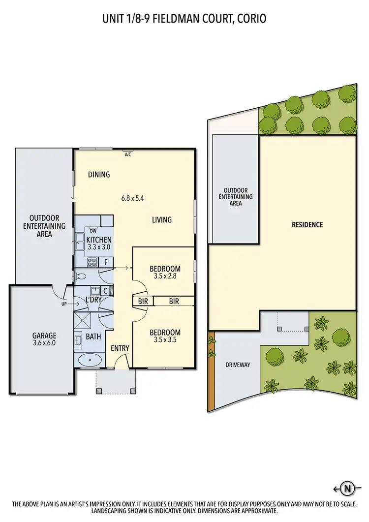 Floorplan of Homely unit listing, 1/8-9 Fieldman Court, Corio VIC 3214