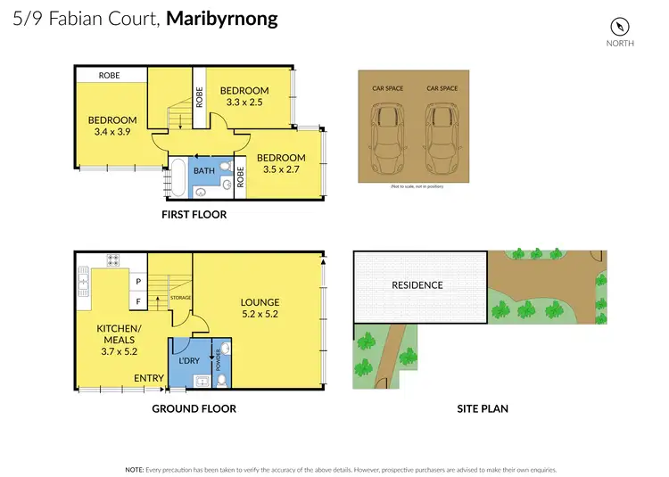 Floorplan of Homely townhouse listing, 5/9 Fabian Court, Maribyrnong VIC 3032