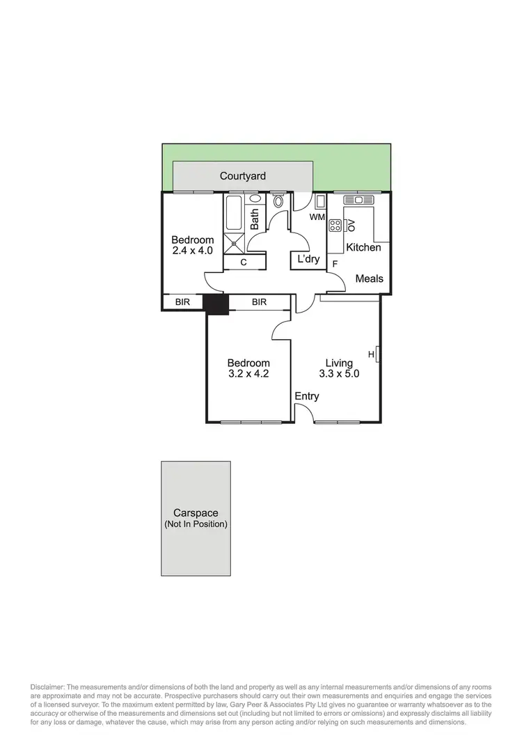 Floorplan of Homely apartment listing, 2/7 Derry Street, Bentleigh East VIC 3165