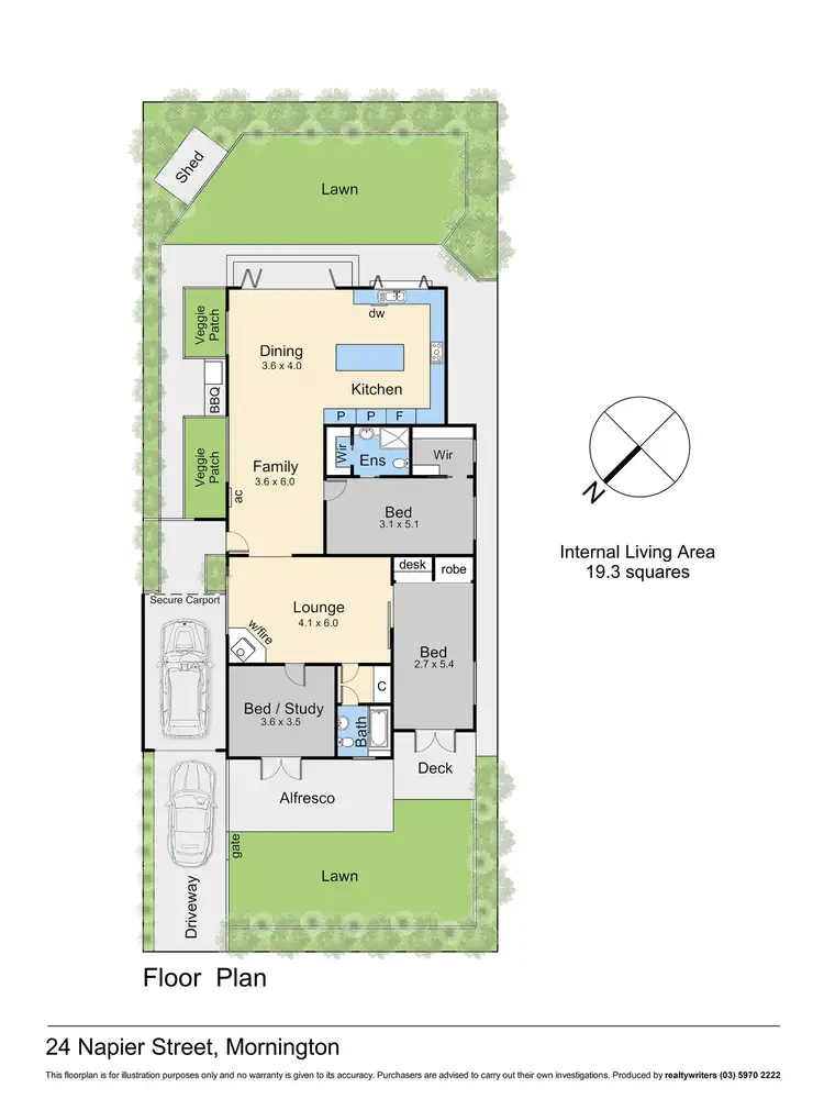 Floorplan of Homely house listing, 24 Napier Street, Mornington VIC 3931