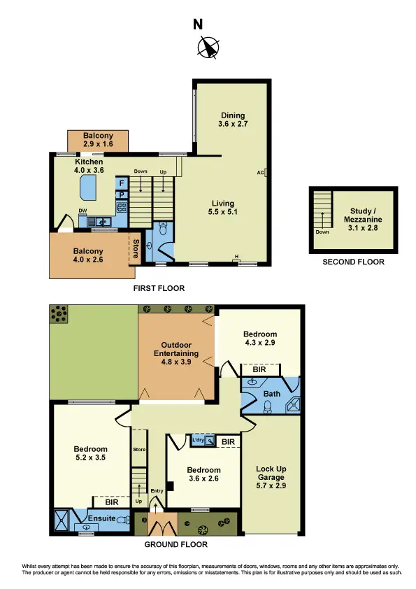 Floorplan of Homely townhouse listing, 58 Hanmer Street, Williamstown VIC 3016