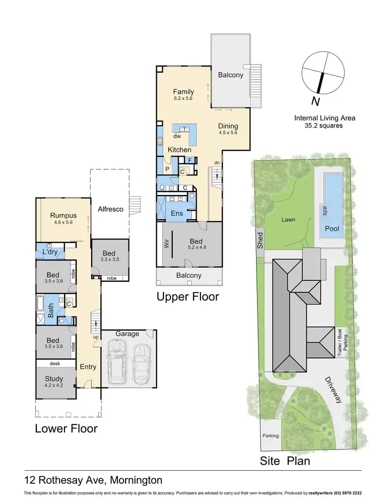 Floorplan of Homely house listing, 12 Rothesay Avenue, Mornington VIC 3931