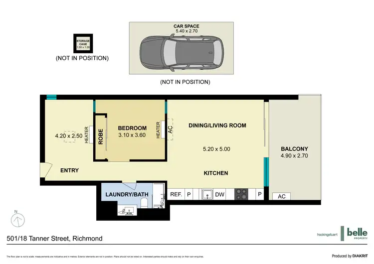 Floorplan of Homely apartment listing, 501/18 Tanner Street, Richmond VIC 3121