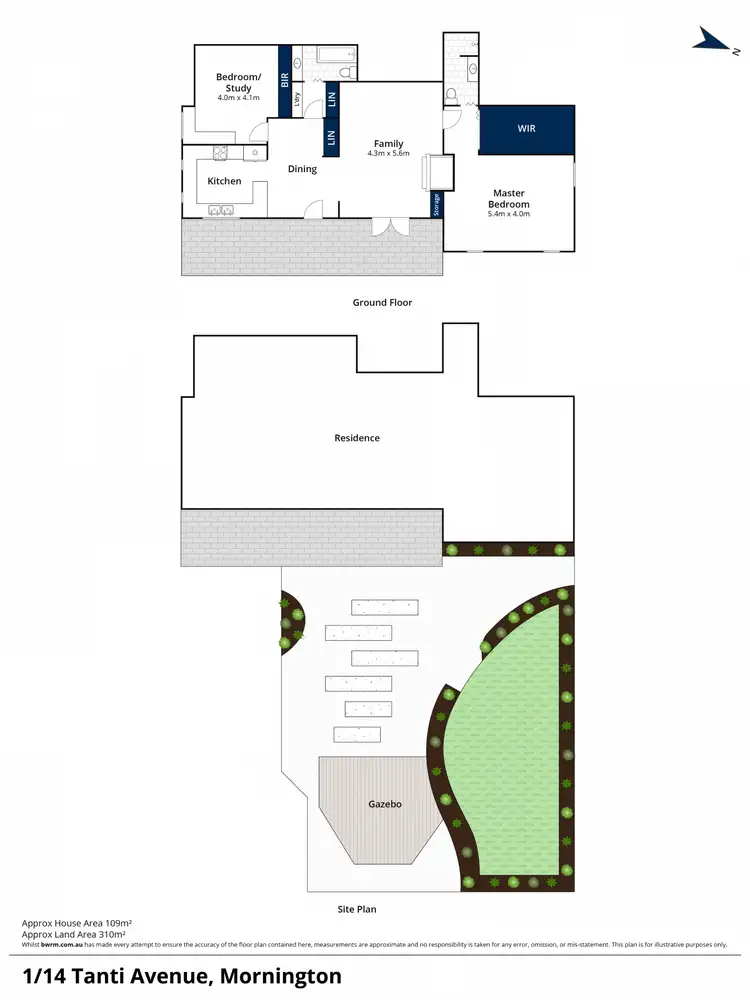 Floorplan of Homely apartment listing, 1/14 Tanti Avenue, Mornington VIC 3931