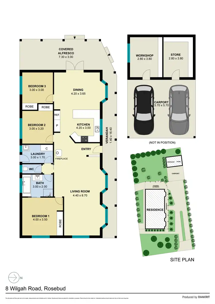 Floorplan of Homely house listing, 8 Wilgah Road, Rosebud VIC 3939