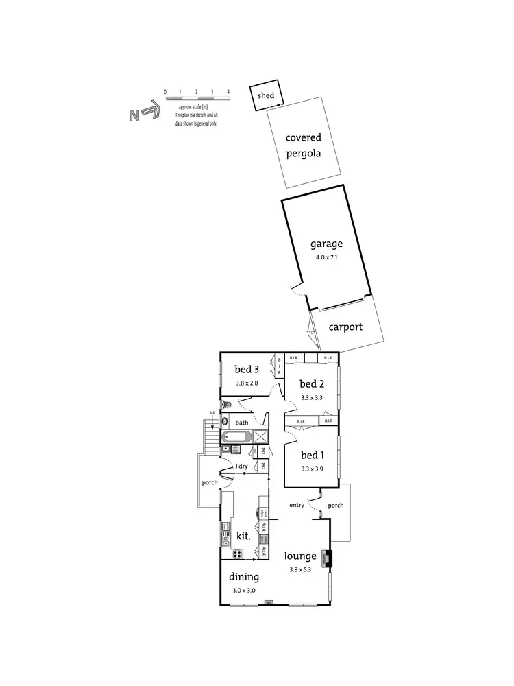 Floorplan of Homely house listing, 3 Darryl Street, Bulleen VIC 3105