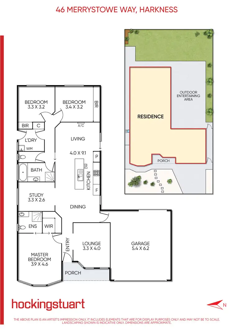 Floorplan of Homely house listing, 46 Merrystowe Way, Harkness VIC 3337