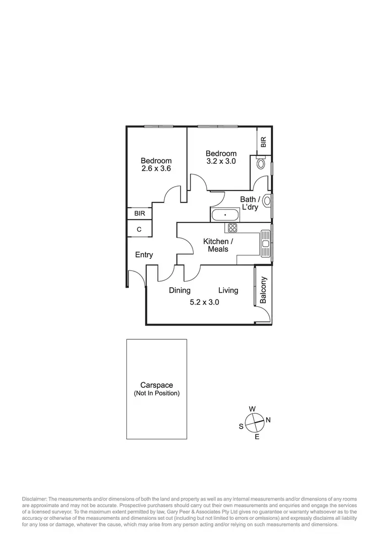 Floorplan of Homely apartment listing, 6/32 Tranmere Avenue, Carnegie VIC 3163
