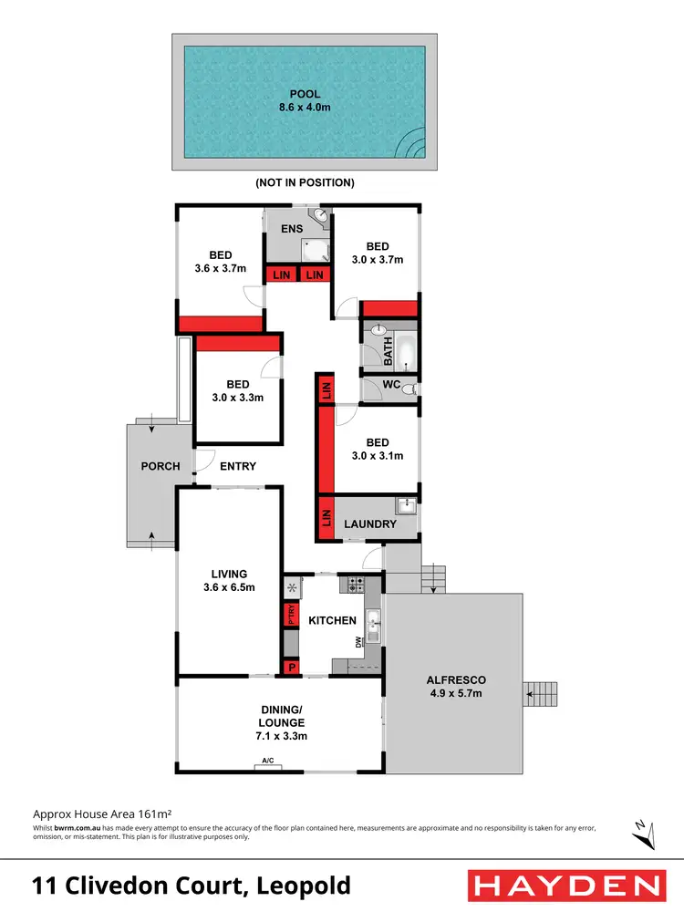 Floorplan of Homely house listing, 11 Clivedon Court, Leopold VIC 3224