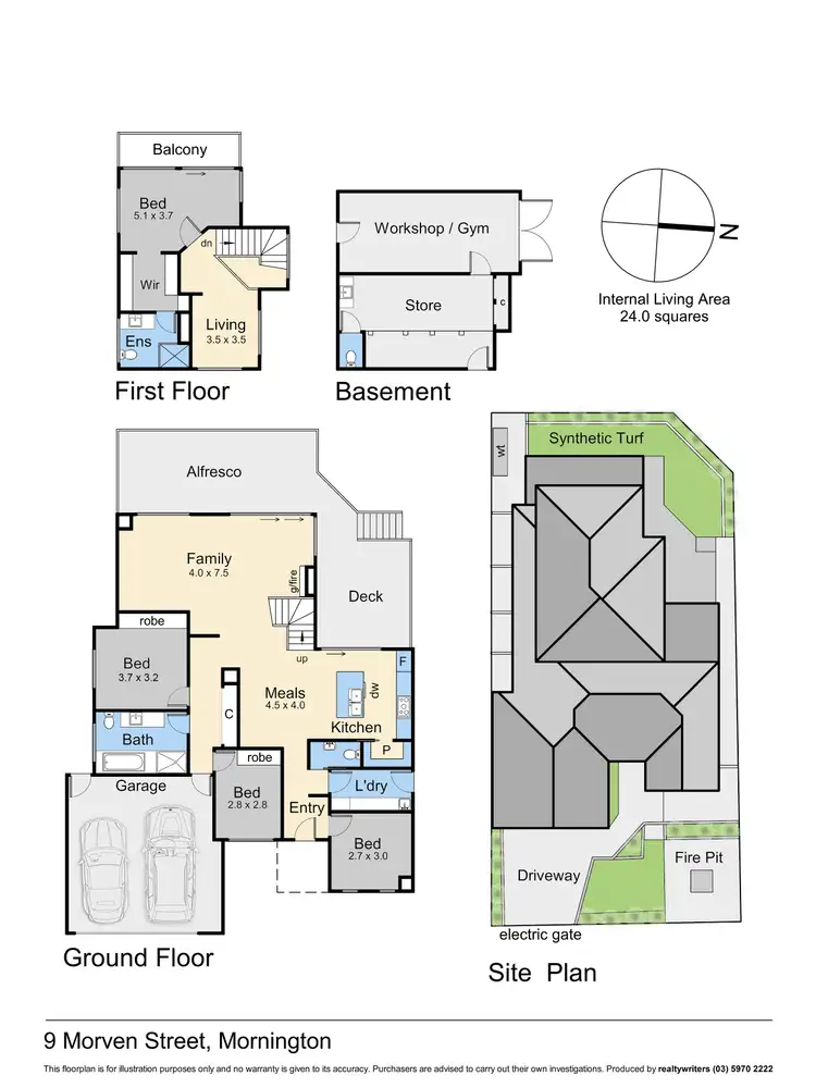 Floorplan of Homely house listing, 9 Morven Street, Mornington VIC 3931