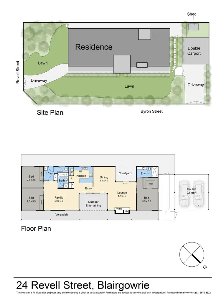 Floorplan of Homely house listing, 24 Revell Street, Blairgowrie VIC 3942